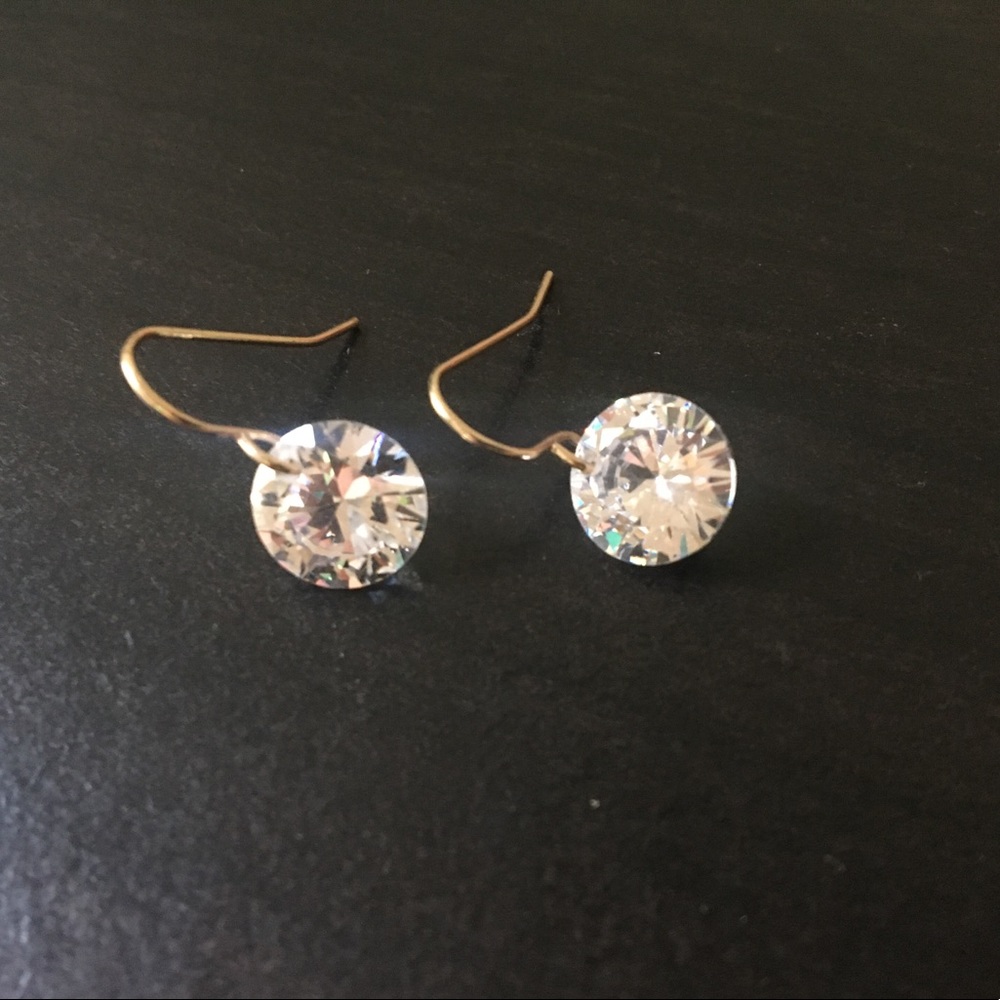 CZ White Diamond Earrings